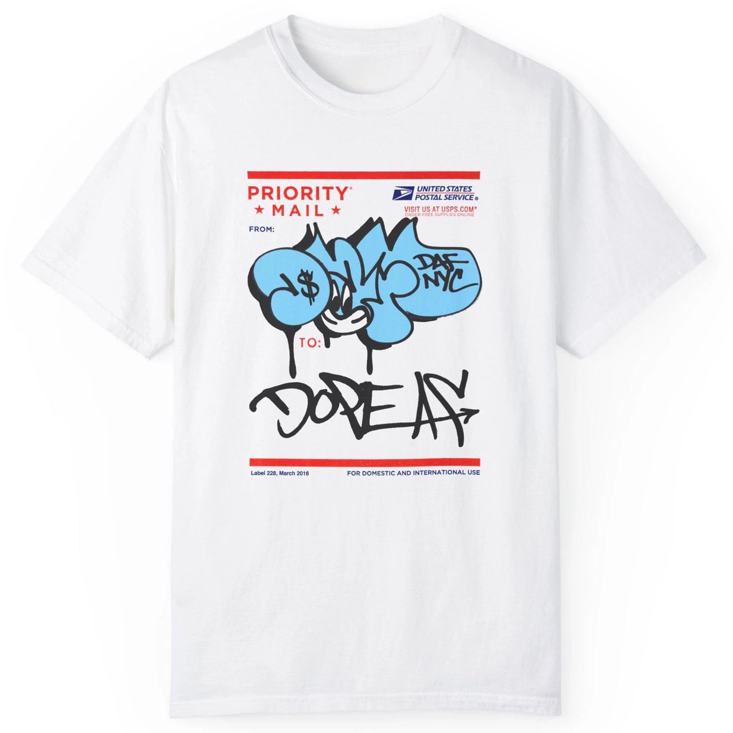 Graffiti Postal Label T-shirt