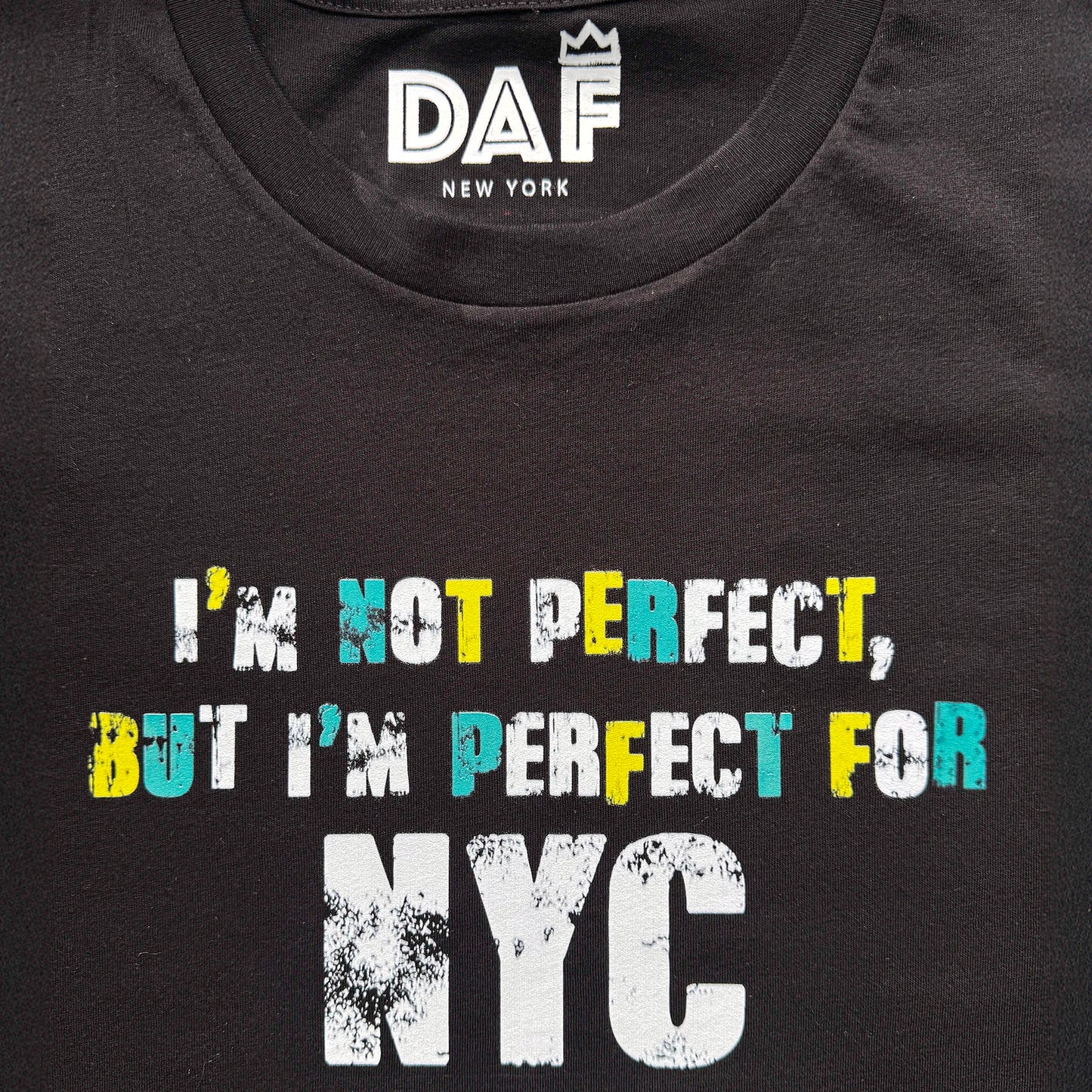 I'm Not Perfect Black Tee