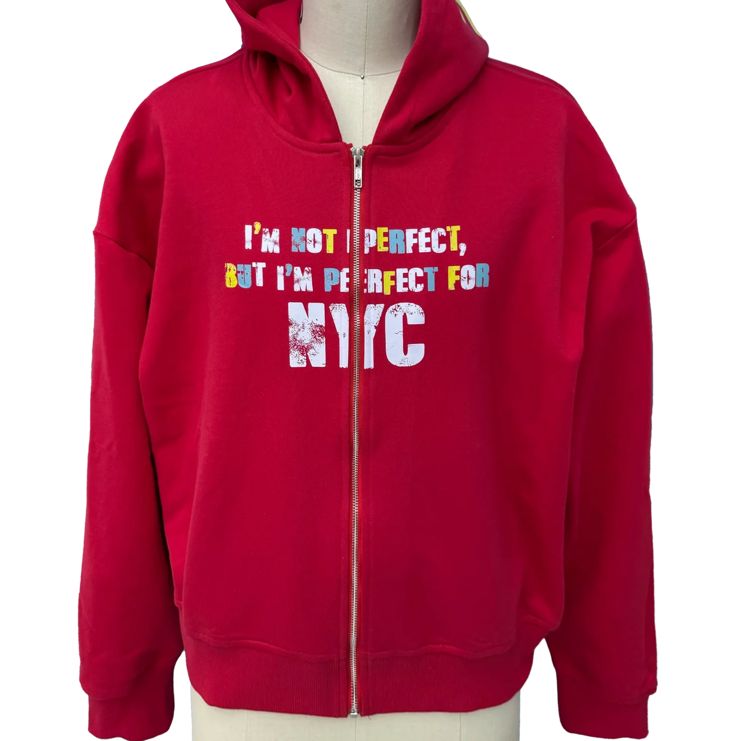 I'm Not Perfect Red Hoodie