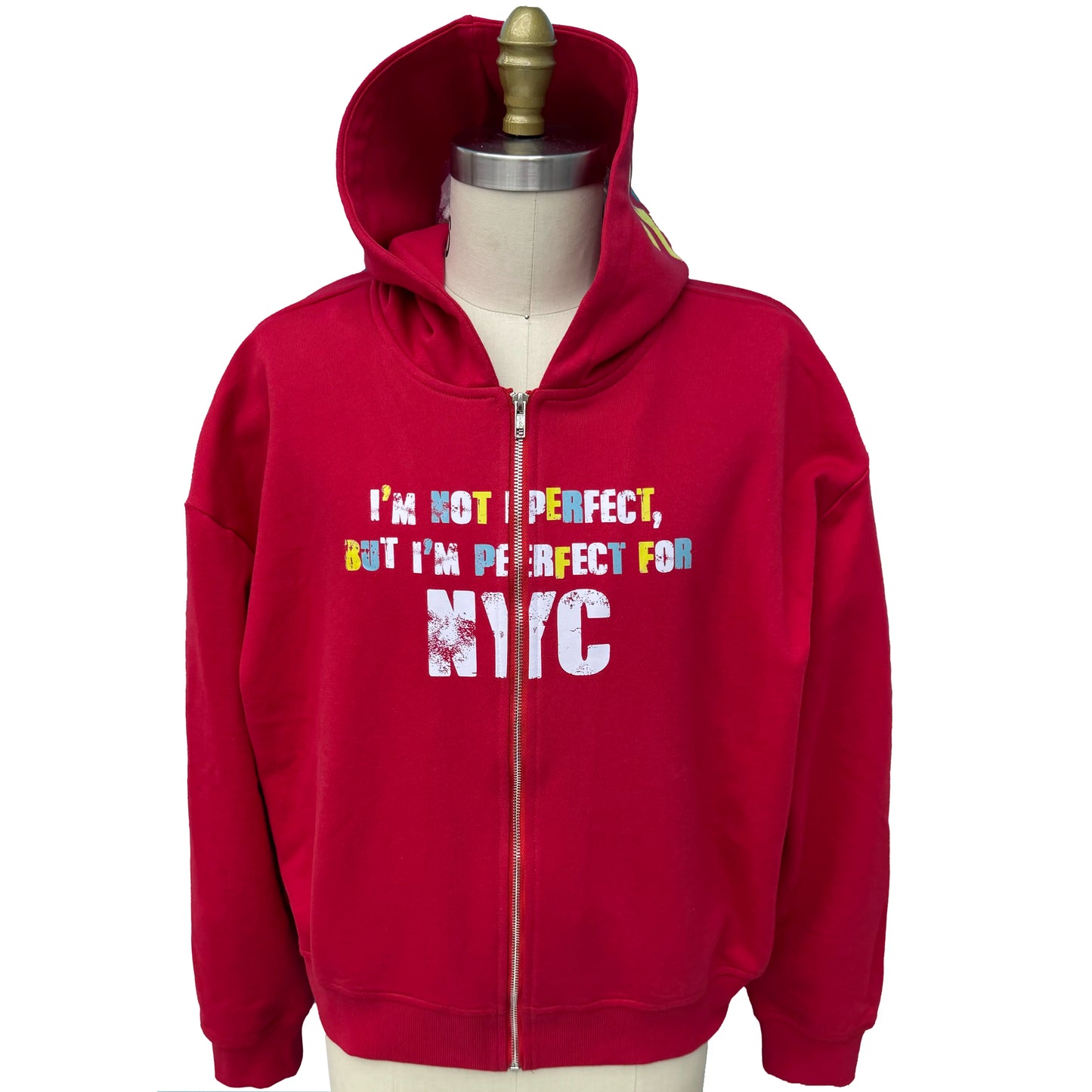 I'm Not Perfect Red Hoodie
