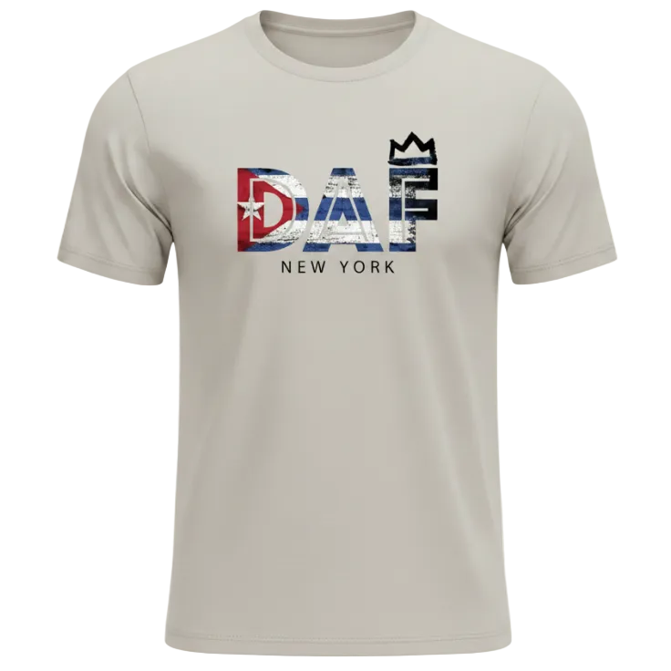 Cuban Flag T-shirt Silver - Color Matched 3D Ghost Mannequin