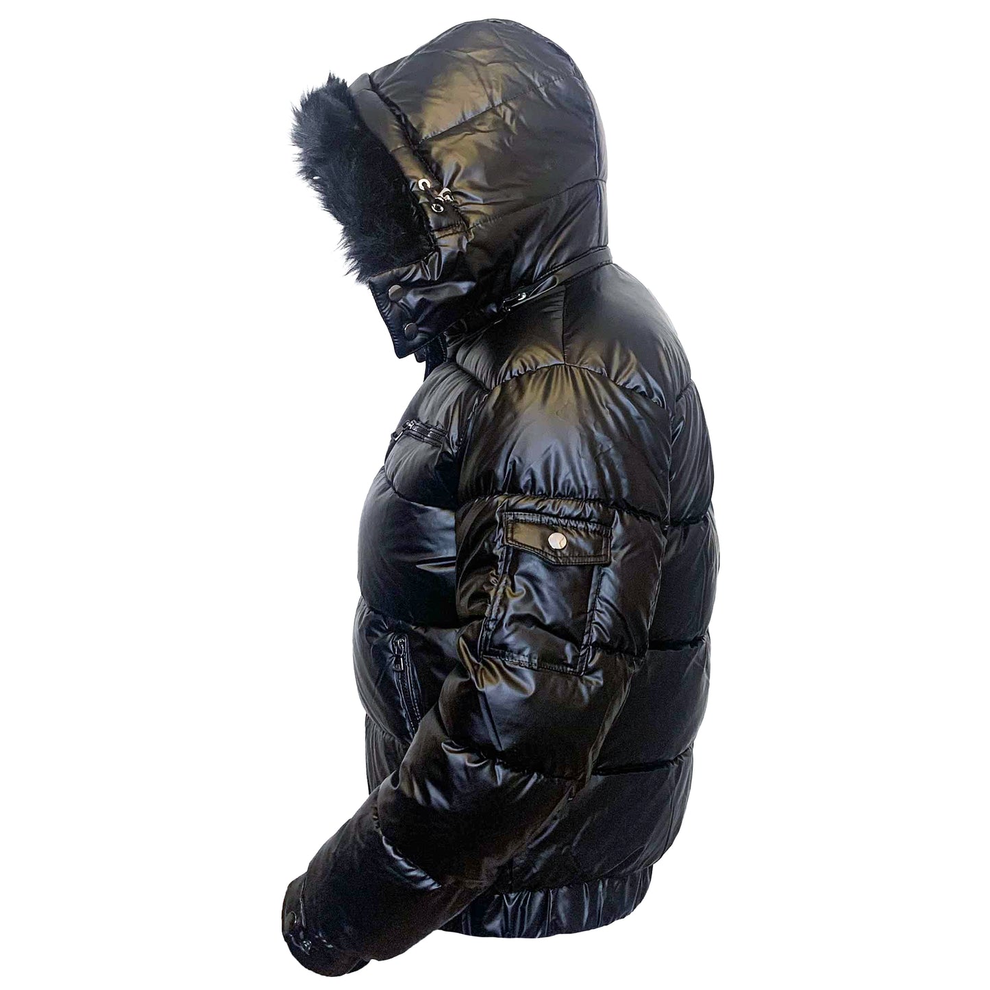 Matte Gloss Hooded Puffer