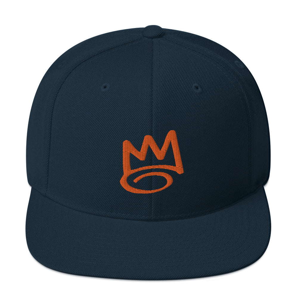 DAF Graffiti Crown Snapback Orange on Navy Snapback