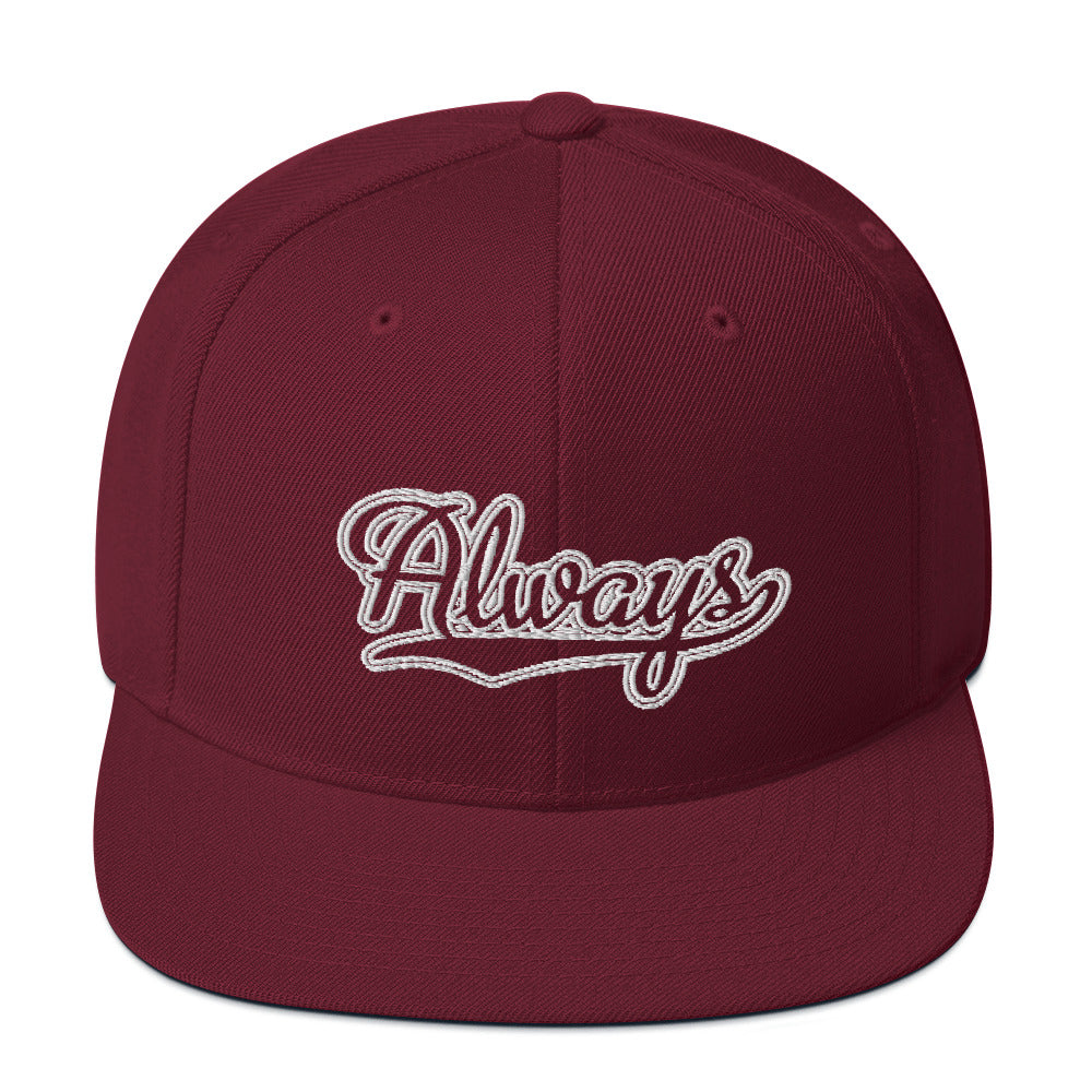 DAF Always White on Maroon Snapback