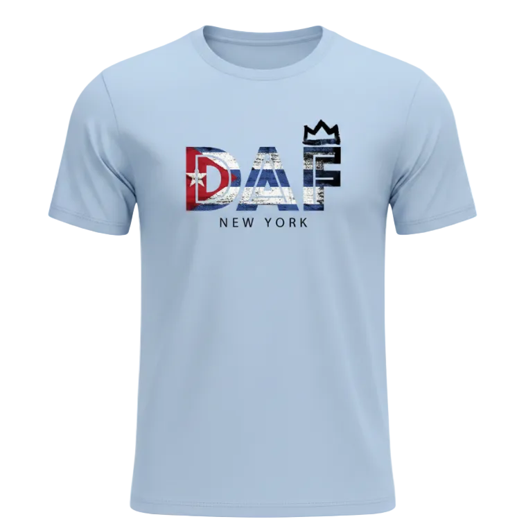 Cuban Flag T-shirt Baby Blue - 3D Ghost Mannequin