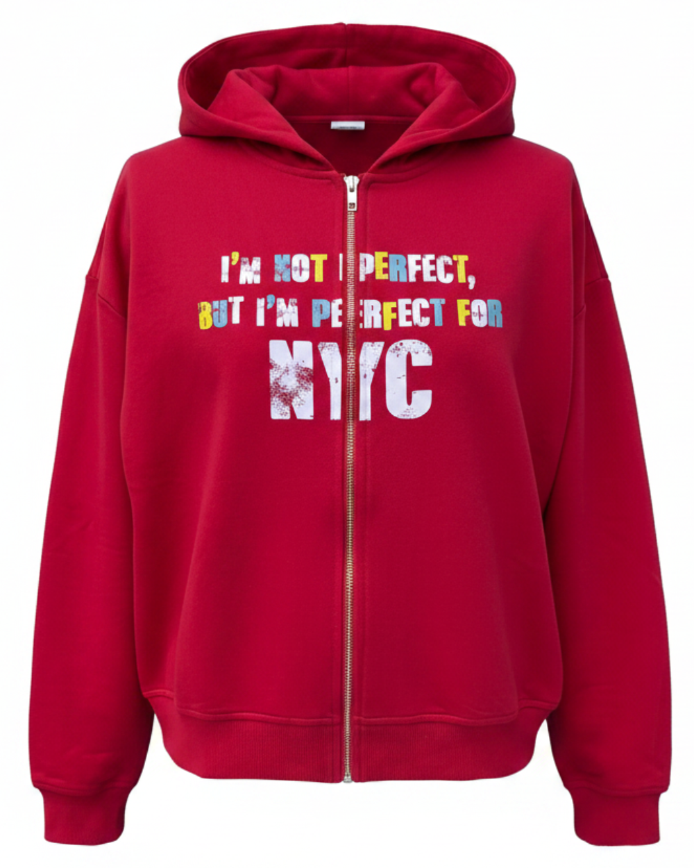 I'm Not Perfect Red Hoodie