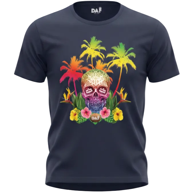 Navy Tropical Skull Ghost Mannequin