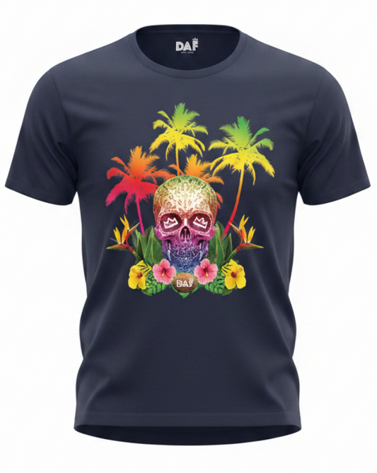 Navy Tropical Skull Ghost Mannequin