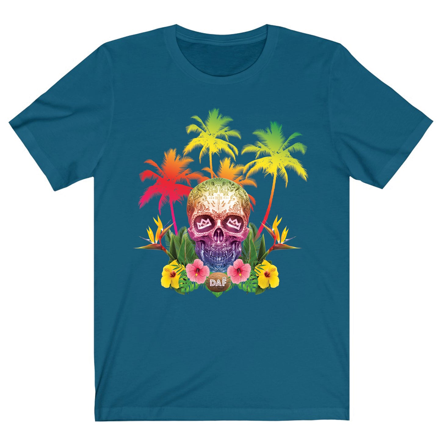 DAF Tropical Skull Earth Tone T-shirt