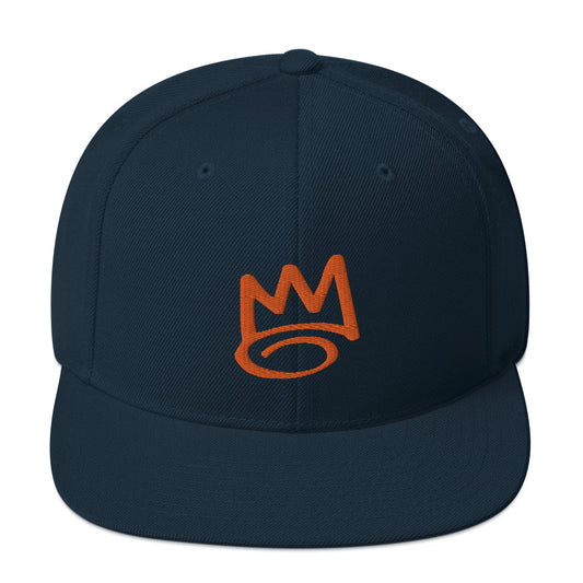 DAF Graffiti Crown Snapback Orange on Navy Snapback