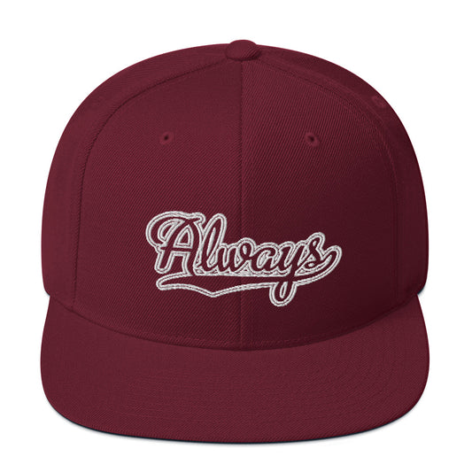 DAF Always White on Maroon Snapback