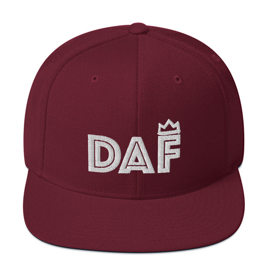DAF White on Maroon Snapback