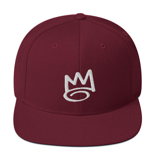 DAF Graffiti Crown White on Maroon Snapback