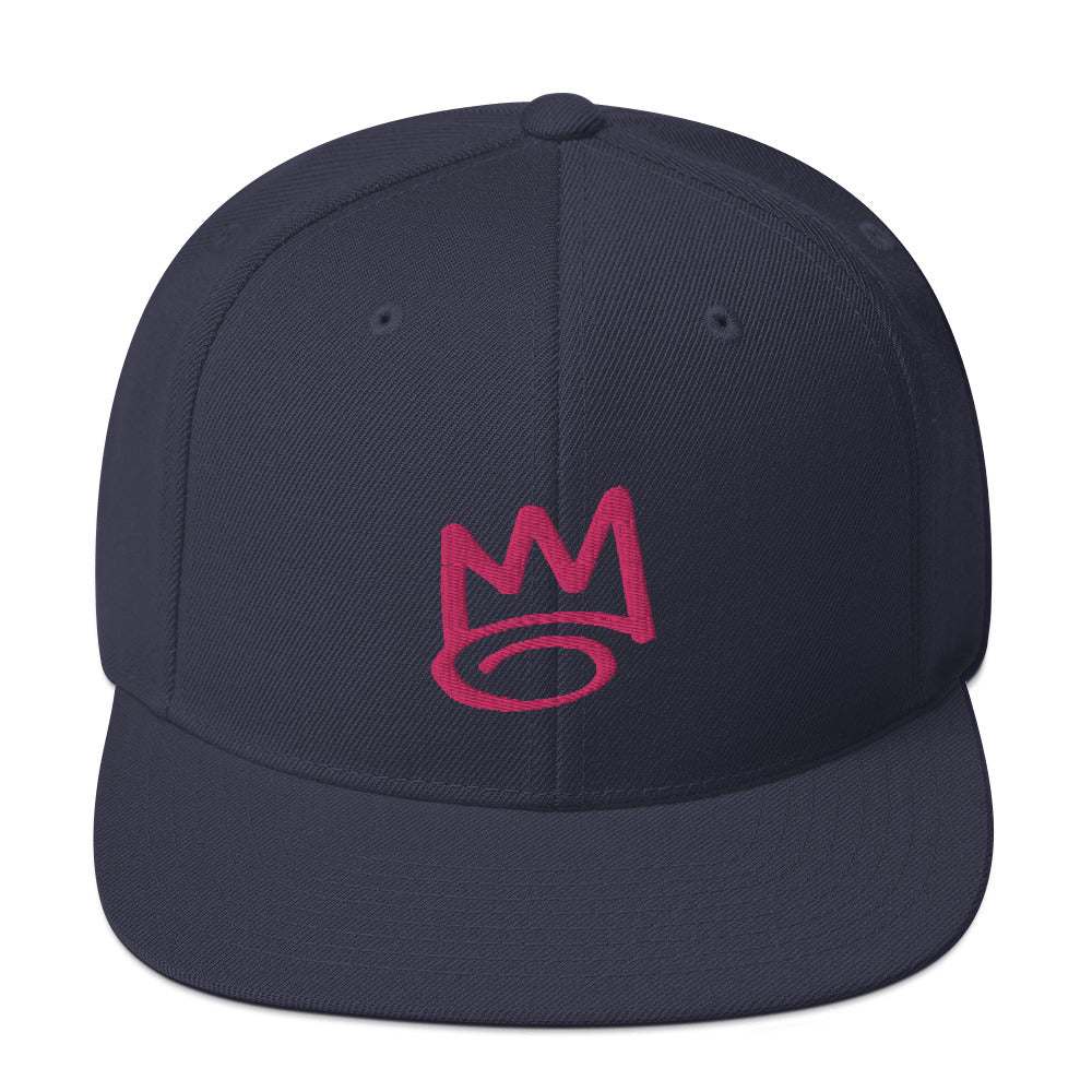 DAF Graffiti Crown Pink on Navy Snapback