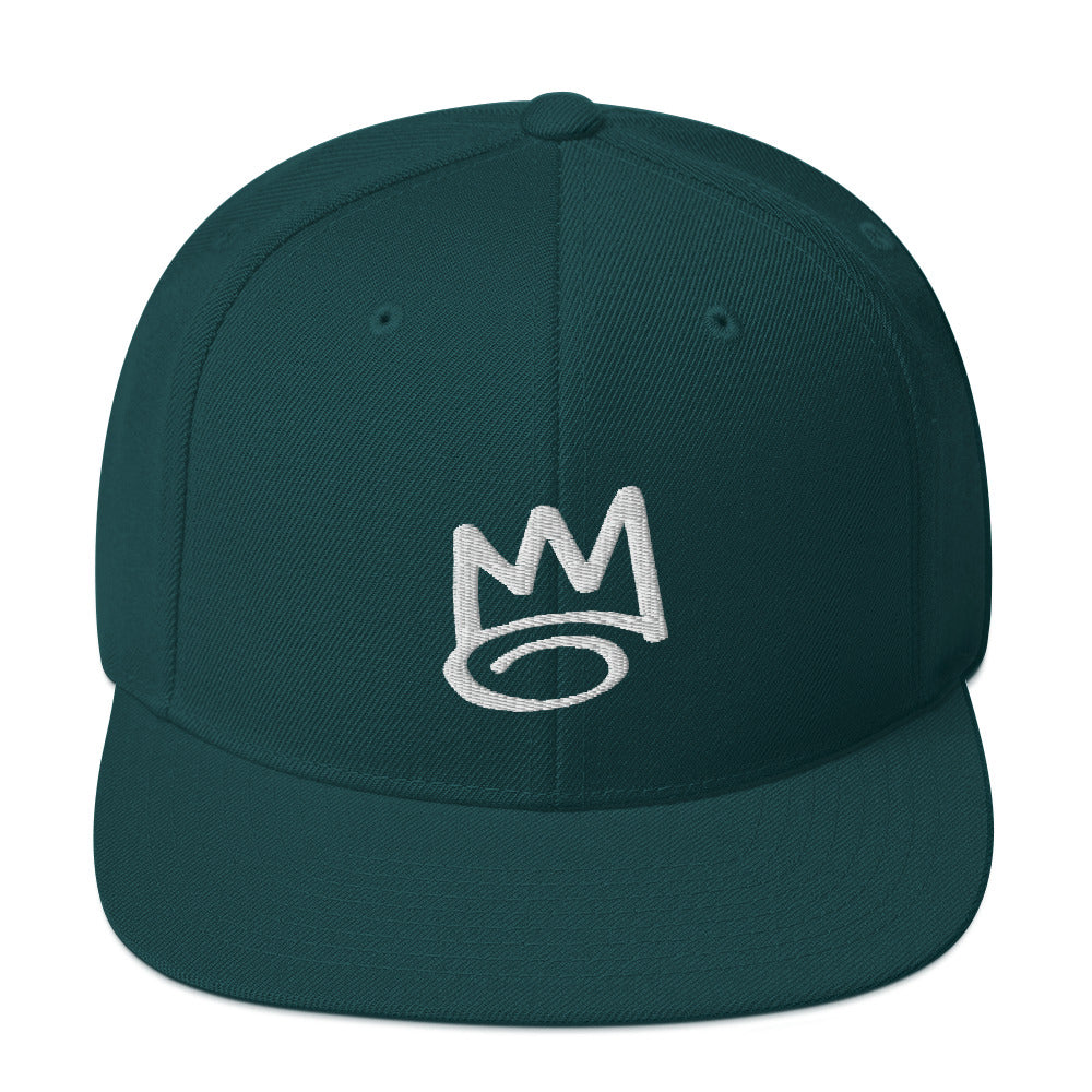 DAF Graffiti Crown White on Forest Green Snapback