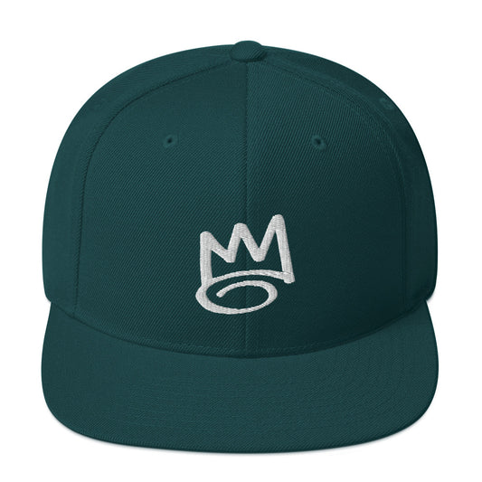 DAF Graffiti Crown White on Forest Green Snapback