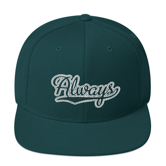 DAF Always White on Forest Green Snapback